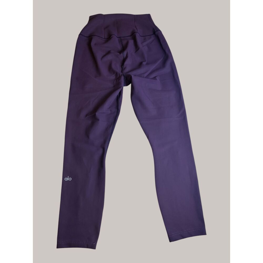 Alo Yoga High Waist Distressed Leggings Women's Large Purple Cutout